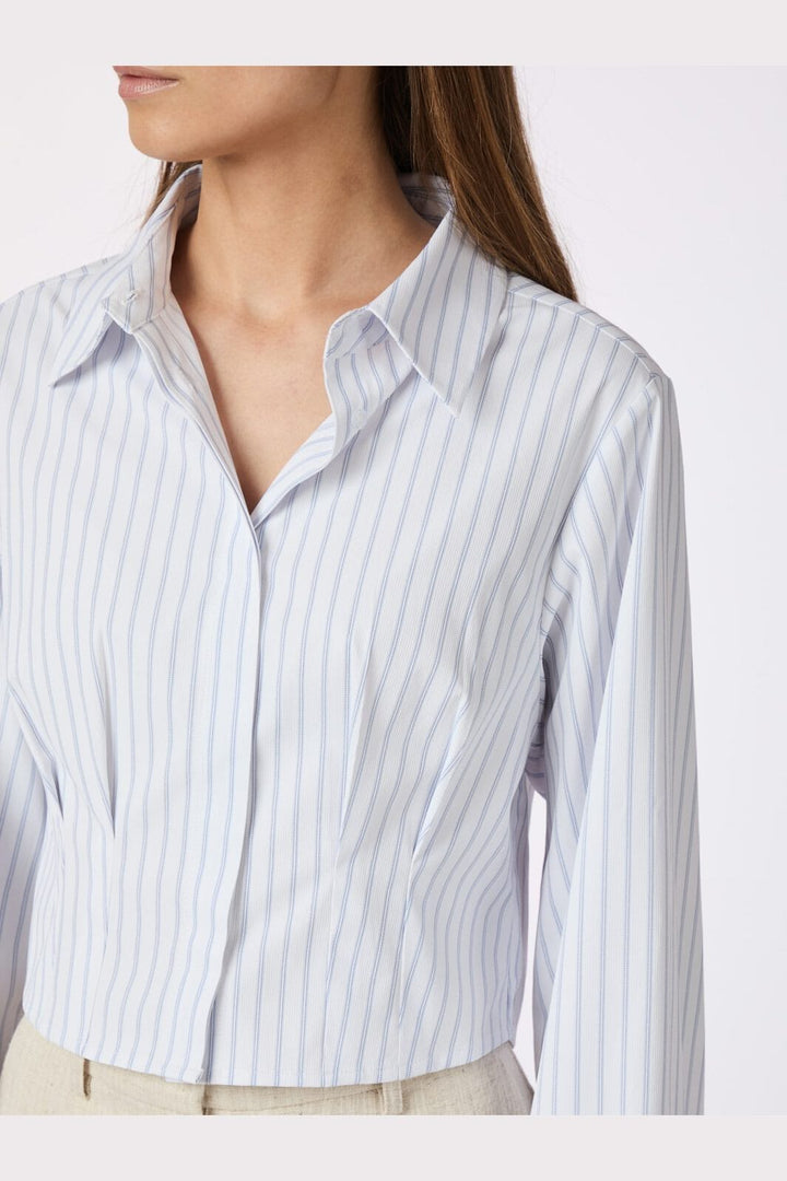 Neo Noir - Frost Slim Stripe Shirt 164945 - 120 - White