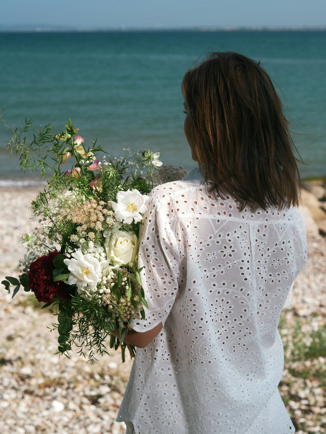 Neo Noir - Gessie Embroidery Shirt 165383 - 120 - White Skjorter