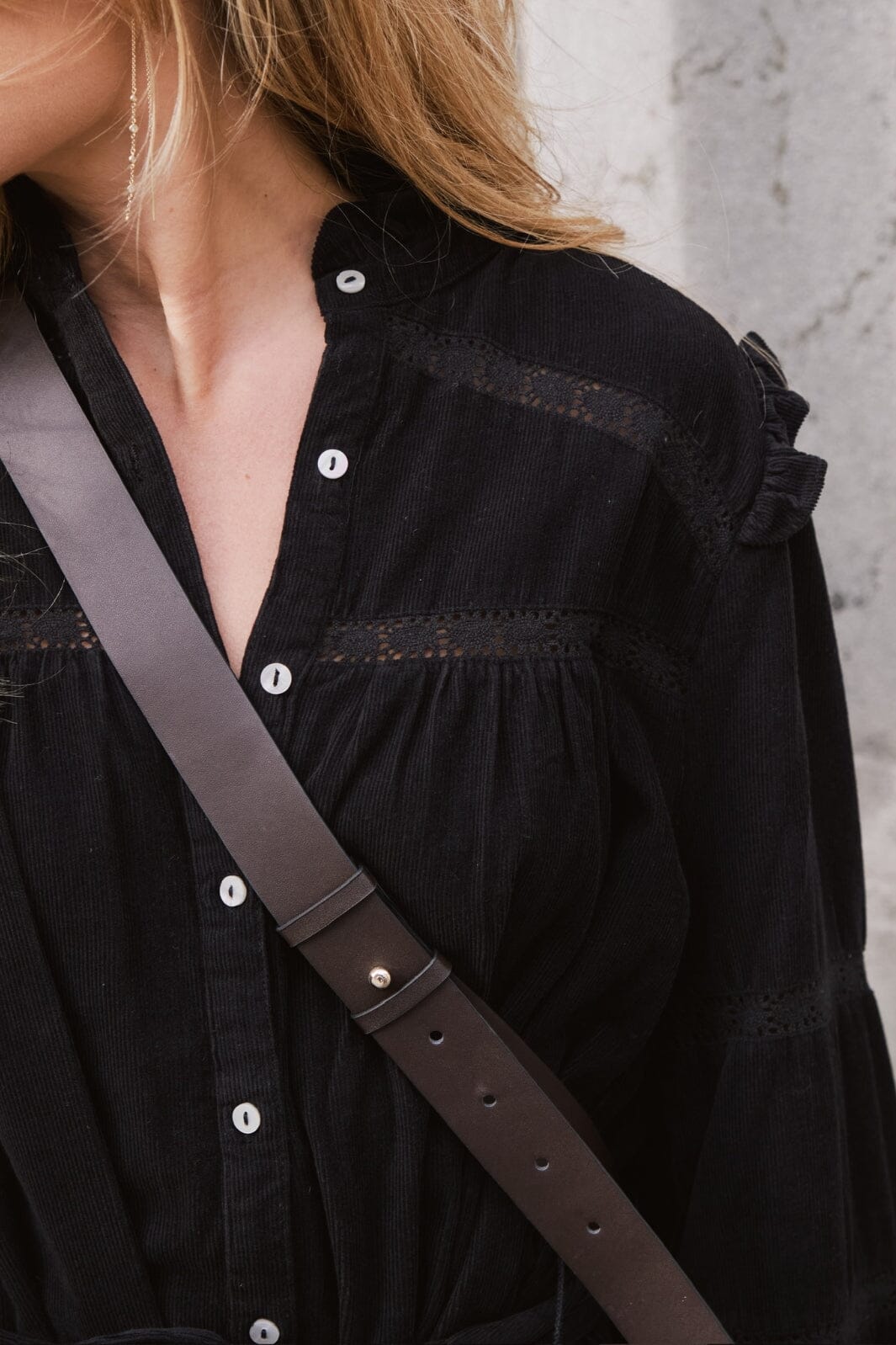 Neo Noir - Iriro Corduroy Dress - Black Kjoler