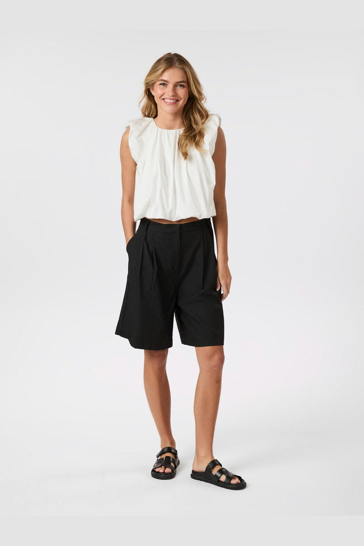 Neo Noir - Ivania Poplin Top 165507 - 120 - White