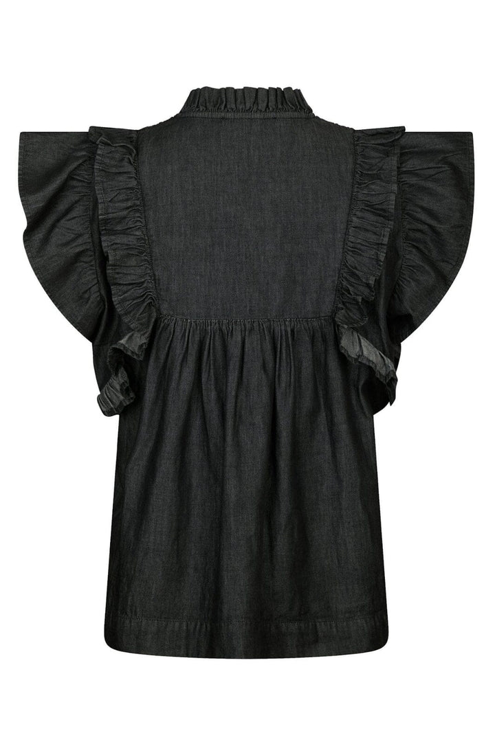 Neo Noir - Jayla Denim Top 164536 - 100 - Black
