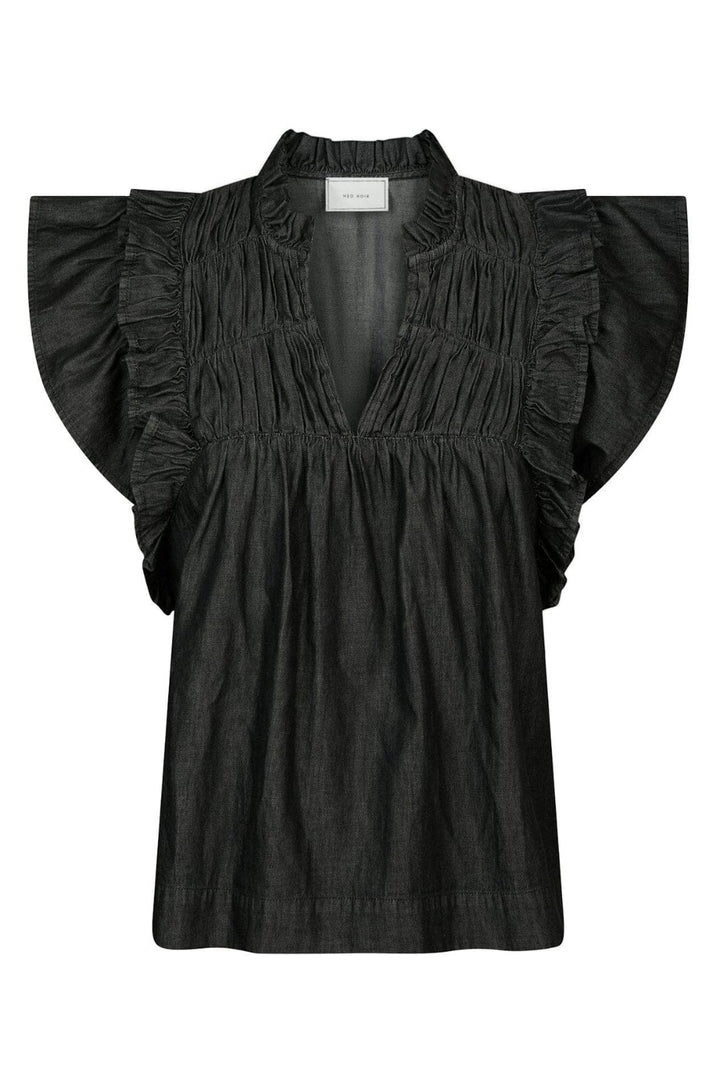 Neo Noir - Jayla Denim Top 164536 - 100 - Black