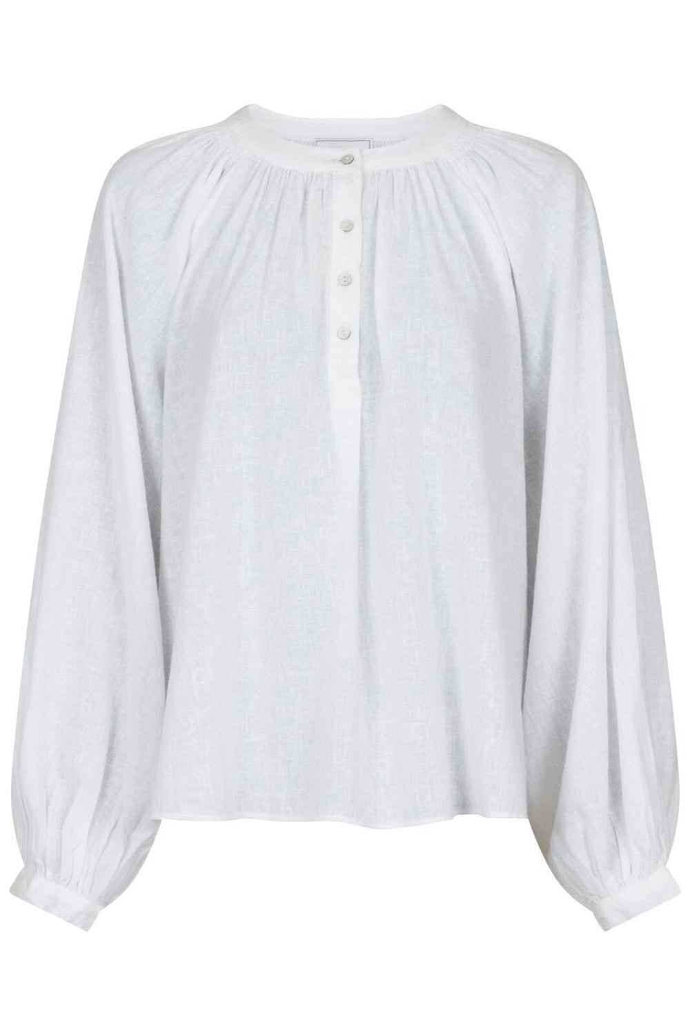 Neo Noir - Kirsty Solid Blouse - White Bluser