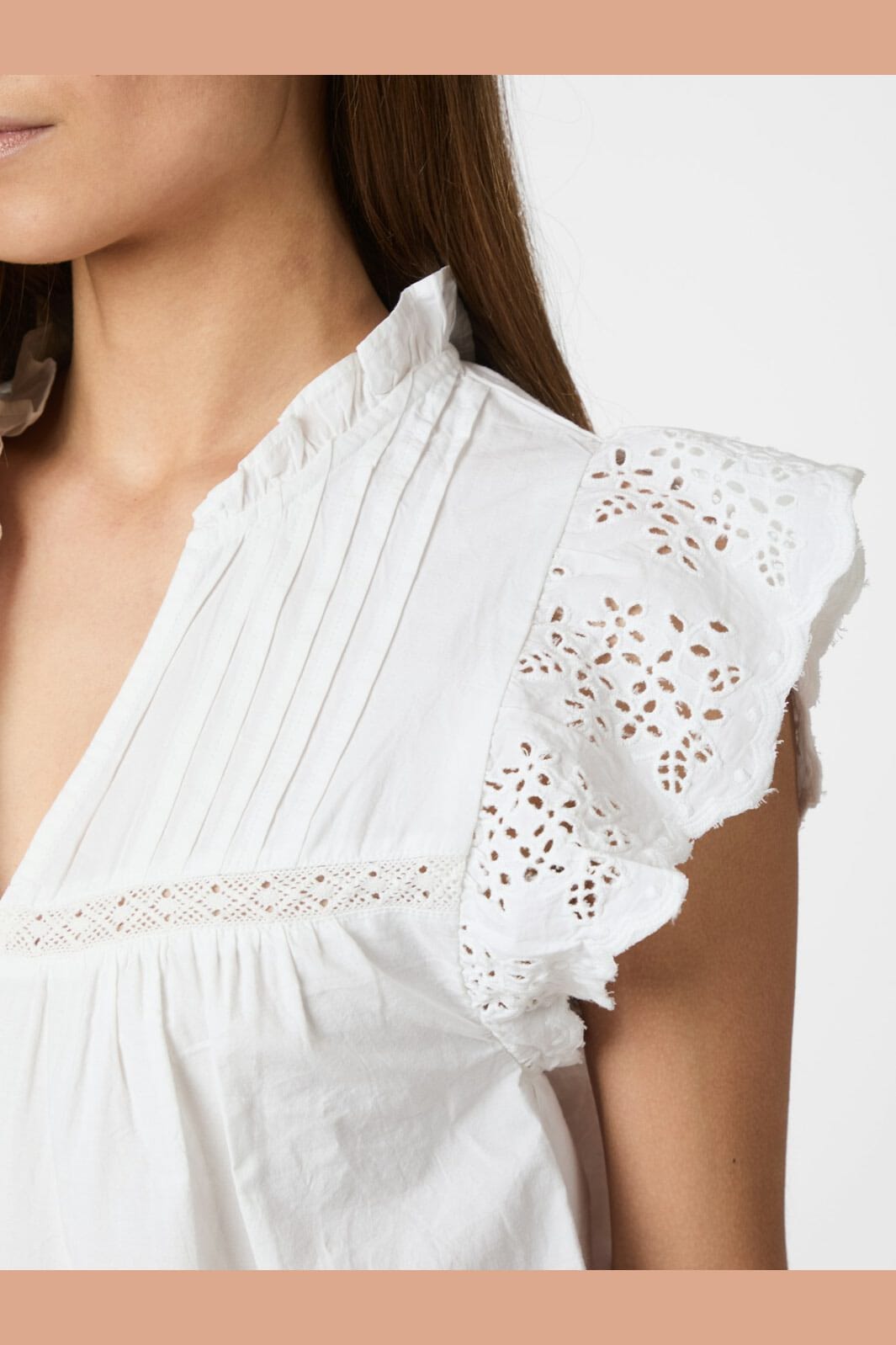 Neo Noir - Kyoti Embroidery Top 165109 - 120 - White