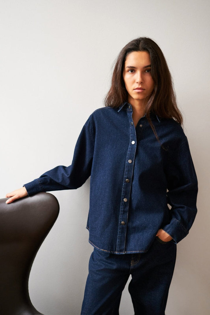 Neo Noir - Lash Denim Shirt 164323 - Dark Blue Skjorter