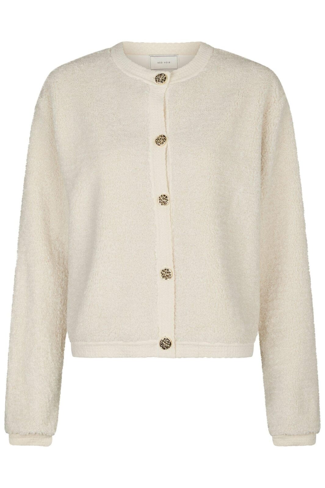 Neo Noir - Limo Fluffy Knit Cardigan 161963 - 122 - Creme