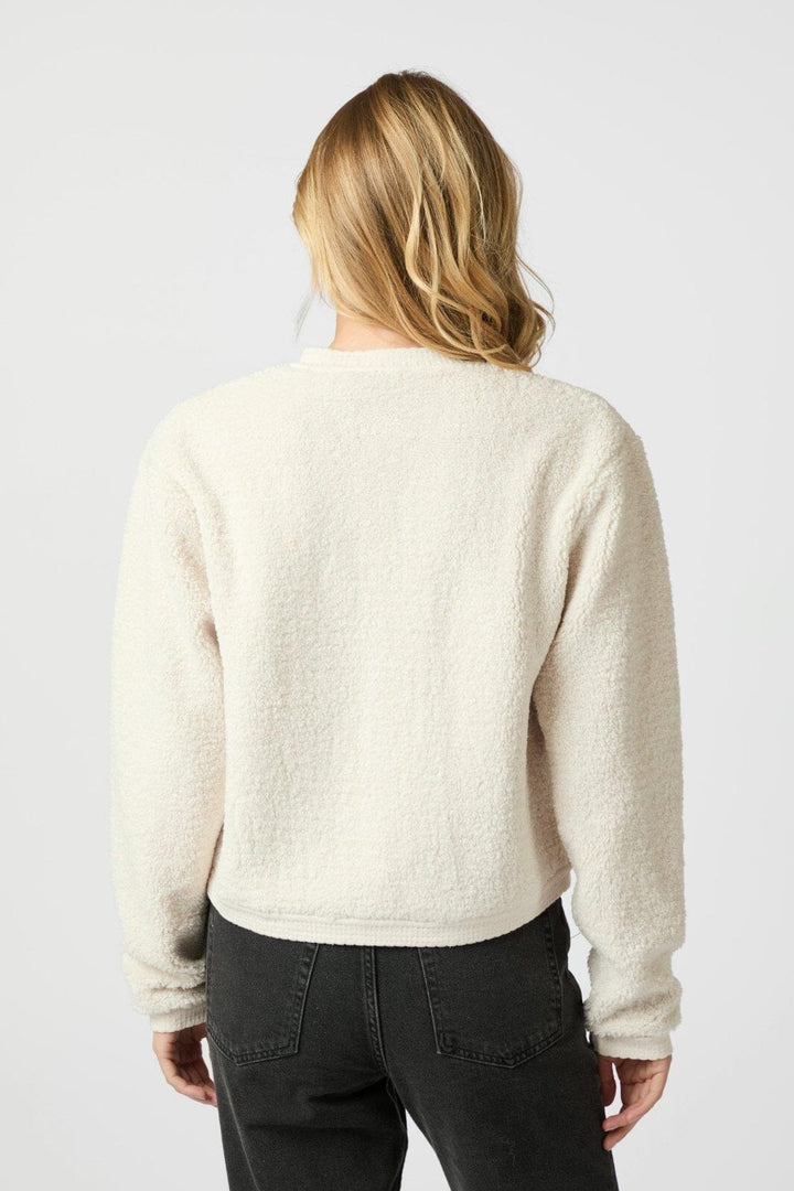 Neo Noir - Limo Fluffy Knit Cardigan 161963 - 122 - Creme