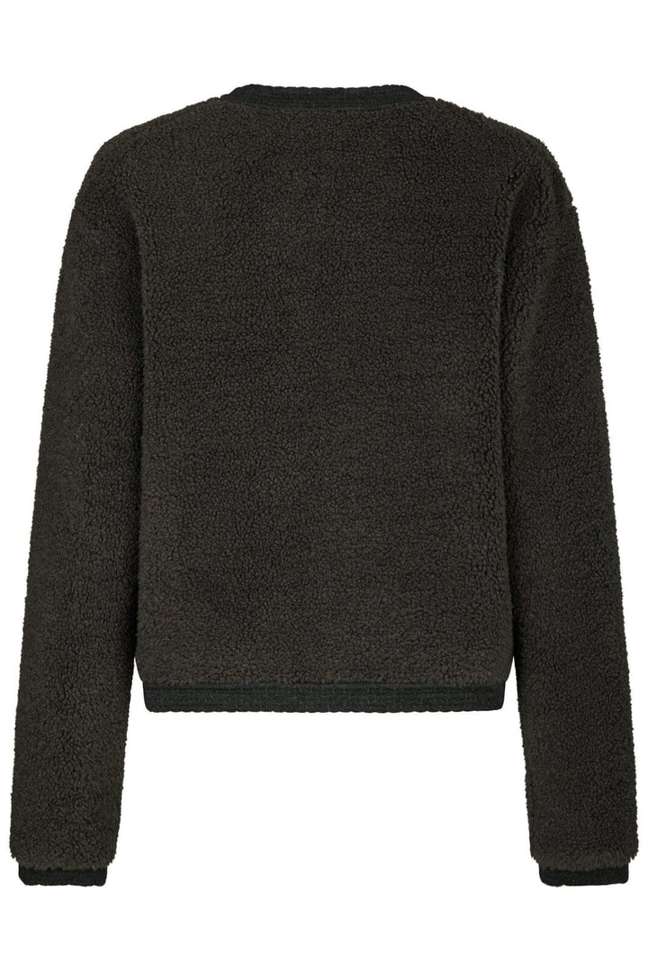 Neo Noir - Limo Fluffy Knit Cardigan 161963 - 132 - Antracit