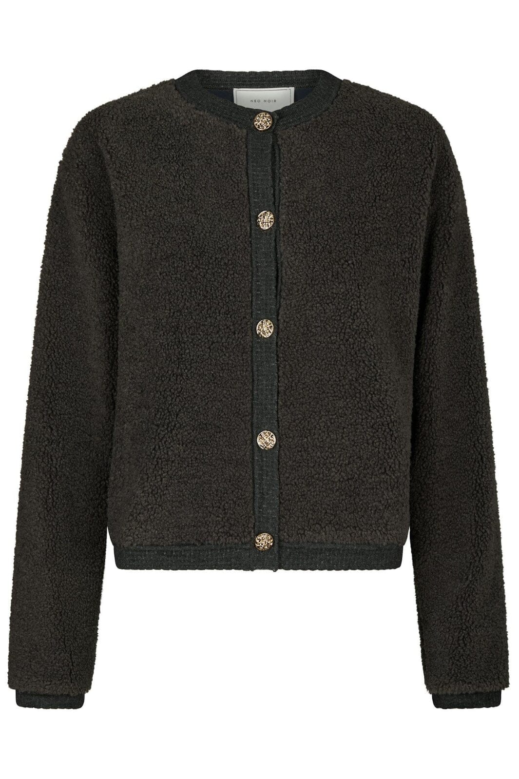 Neo Noir - Limo Fluffy Knit Cardigan 161963 - 132 - Antracit