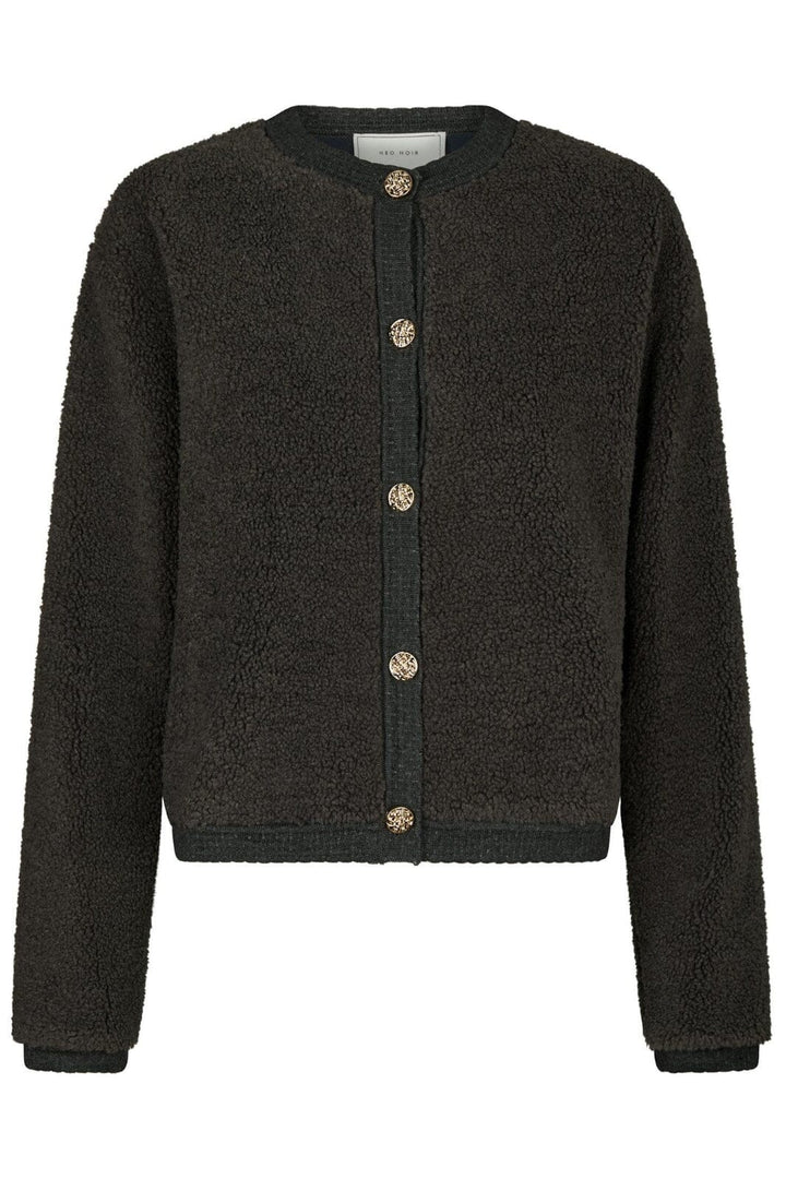 Neo Noir - Limo Fluffy Knit Cardigan 161963 - 132 - Antracit