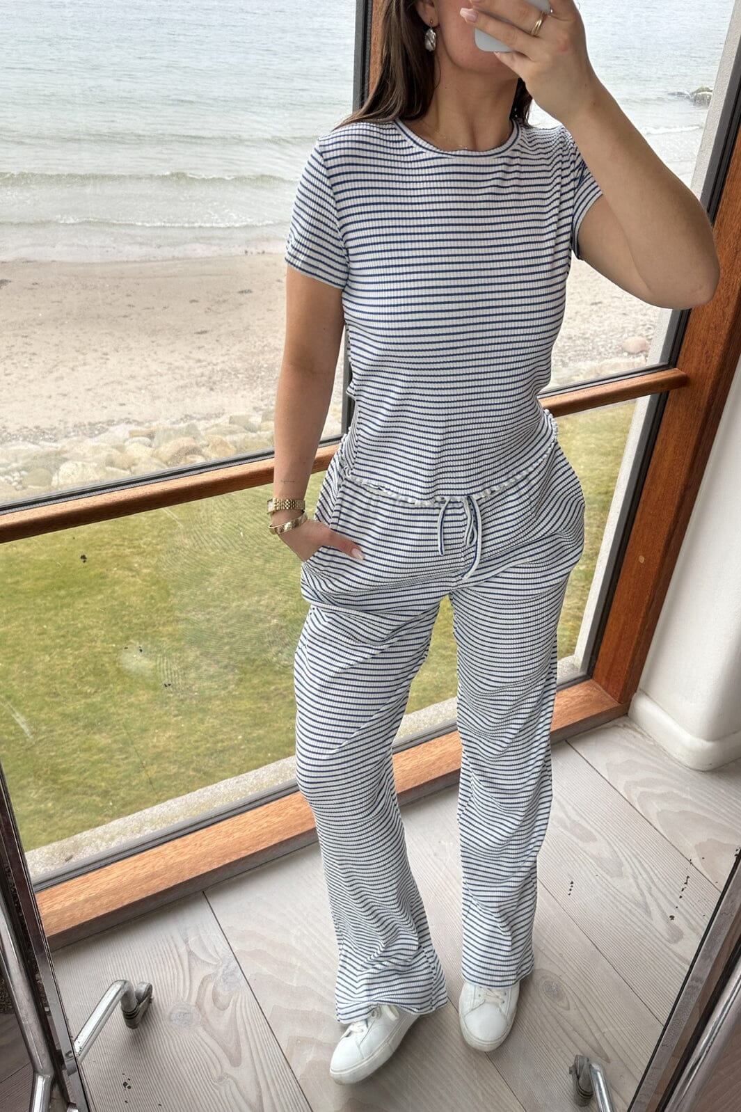 Neo Noir - Lonnie Stripe Tee - Sand T-shirts