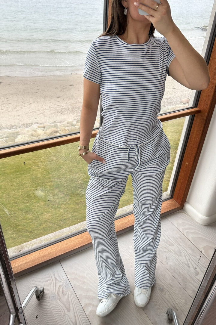 Neo Noir - Lonnie Stripe Tee - Sand T-shirts