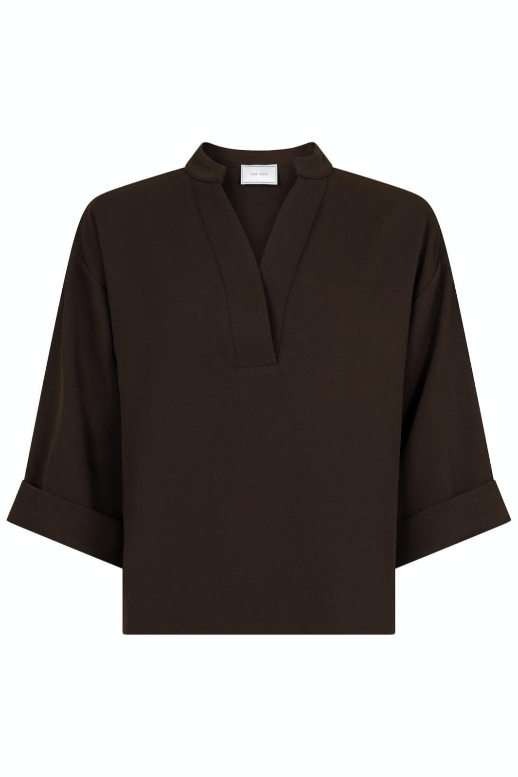 Neo Noir - Luma Crepe Blouse - Brown Bluser