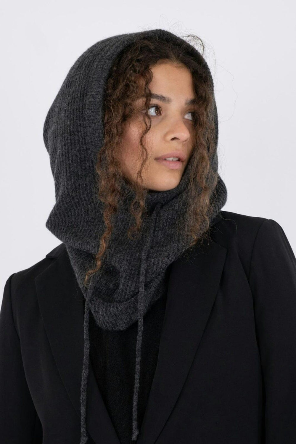 Neo Noir - Madita Knit Balaclava - Antracit Elefanthuer