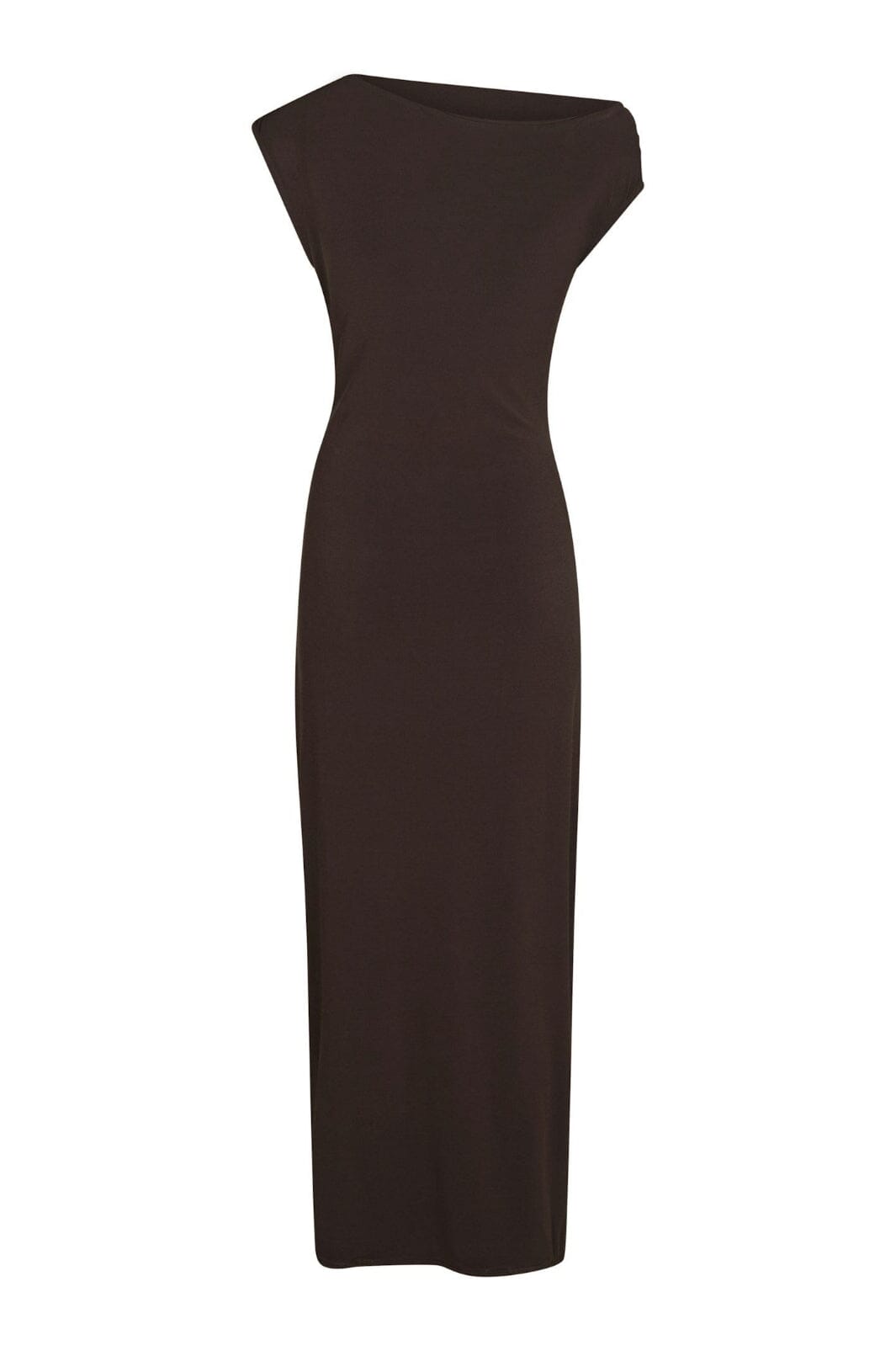 Neo Noir - Minja Drapy Dress 165728 - 584 - Chocolate Brown