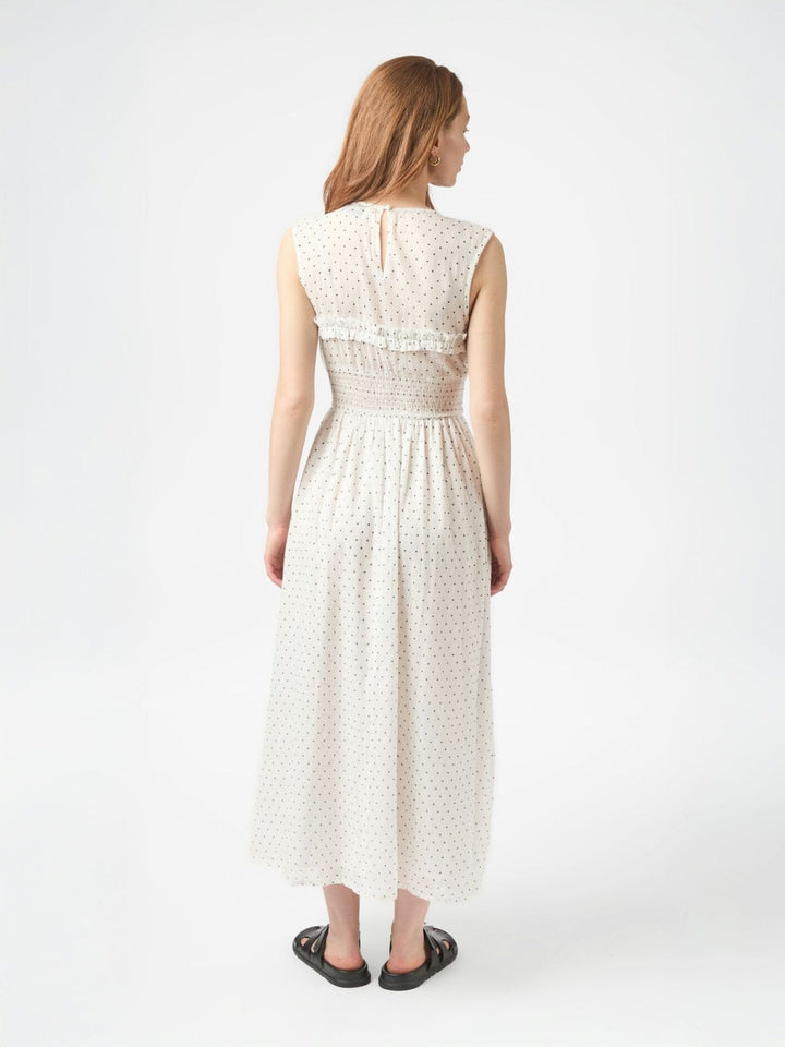 Neo Noir - Myrna Dot Dress 166384 - 120 - White Kjoler