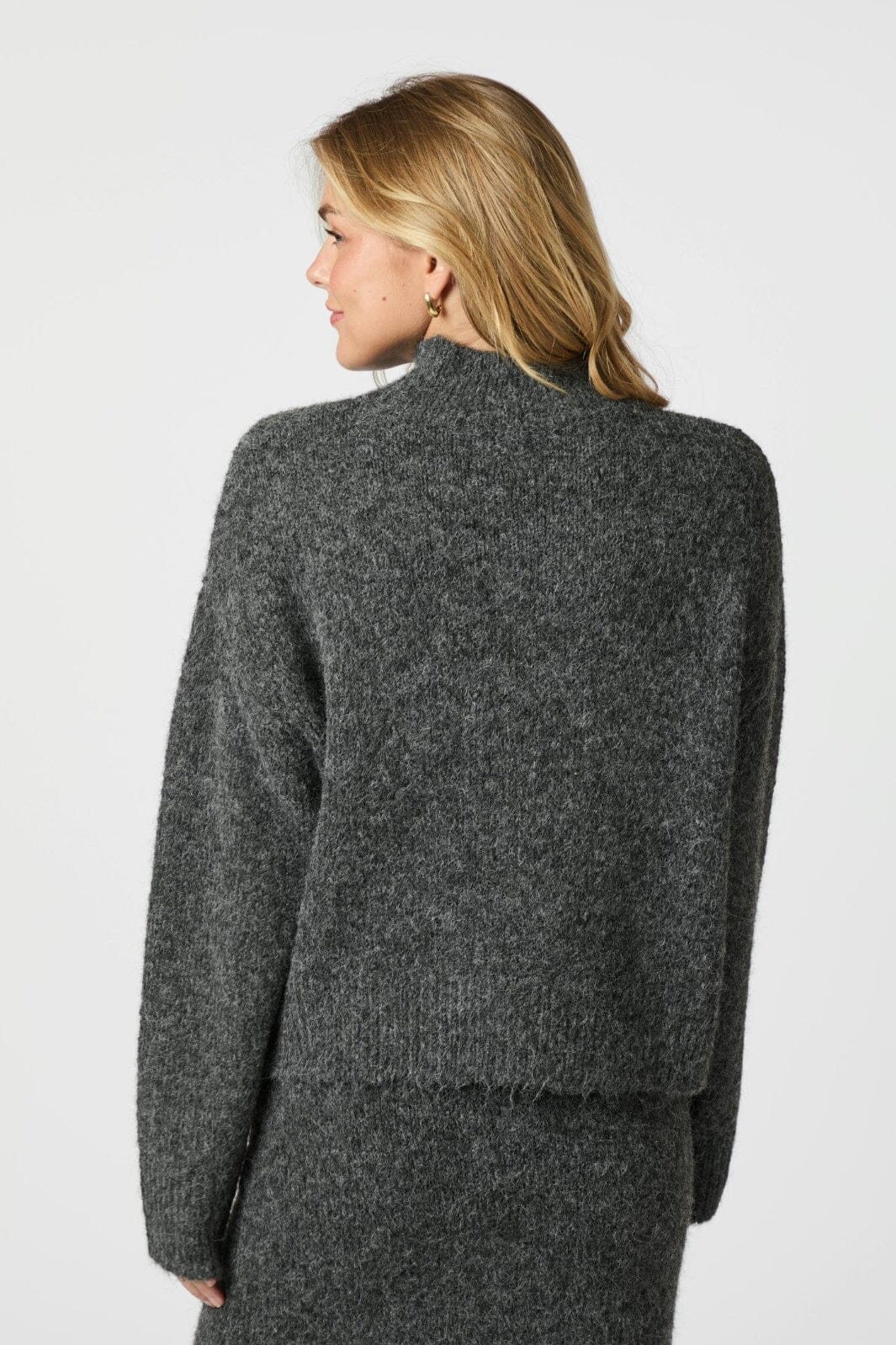 Neo Noir - Paulina Fluffy Knit Blouse 164729 - 132 - Antracit