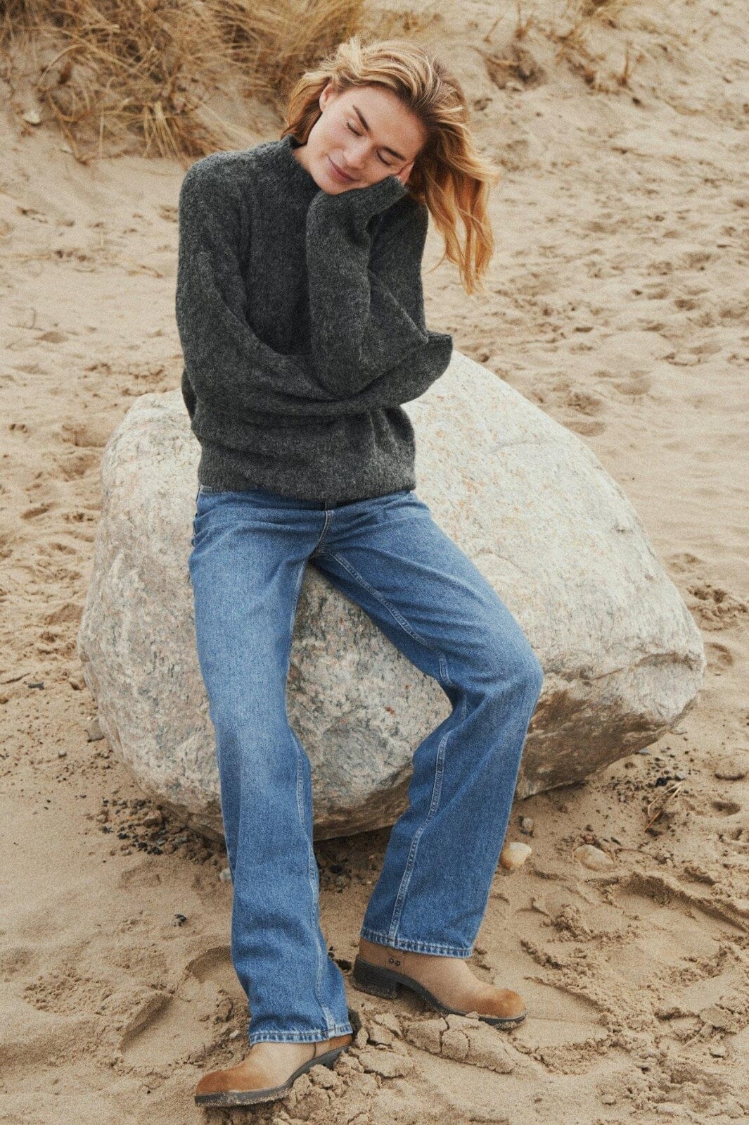 Neo Noir - Paulina Fluffy Knit Blouse 164729 - 132 - Antracit