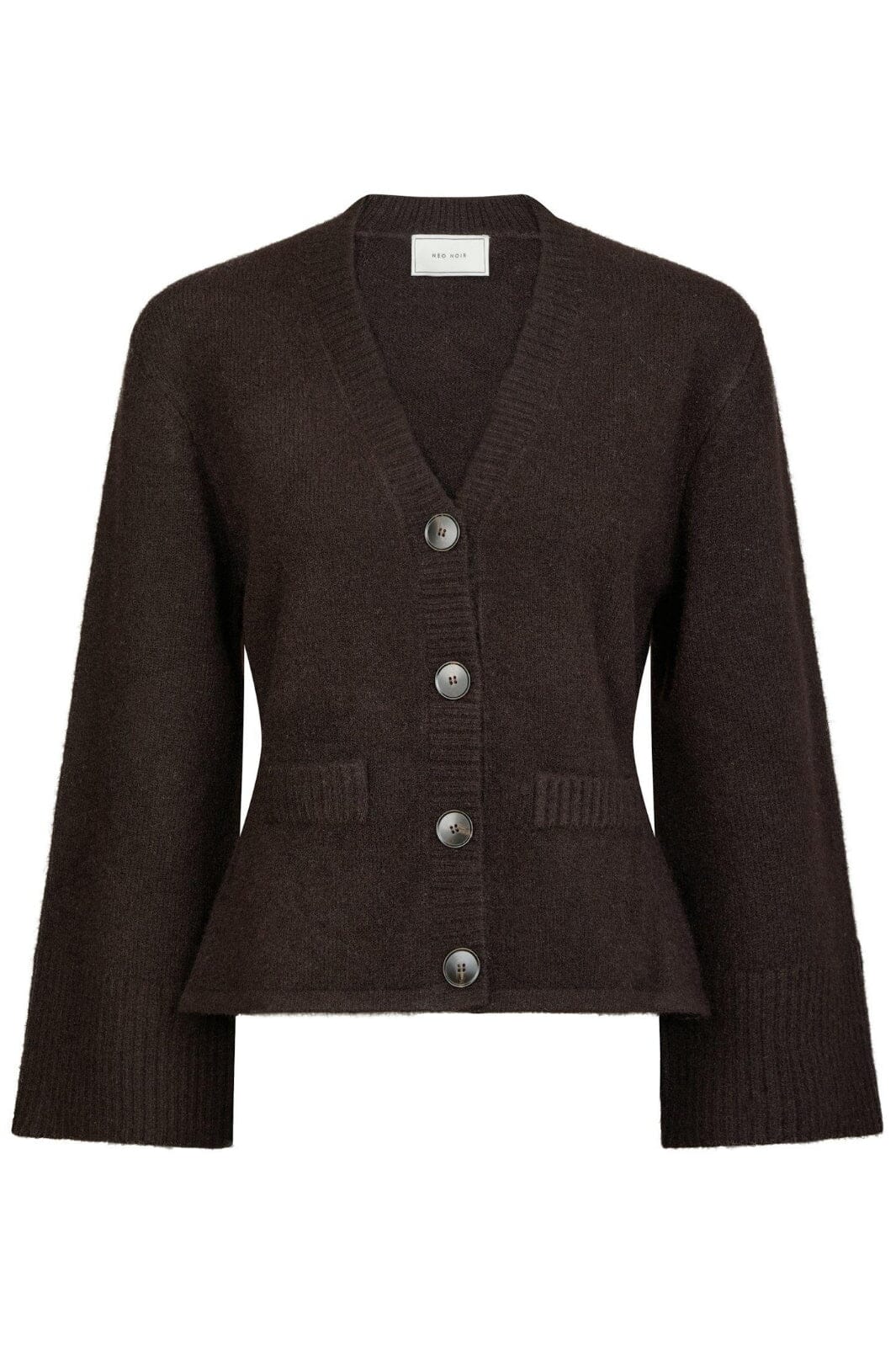 Neo Noir - Pixie Knit Cardigan 163069 - 676 - Dark Brown