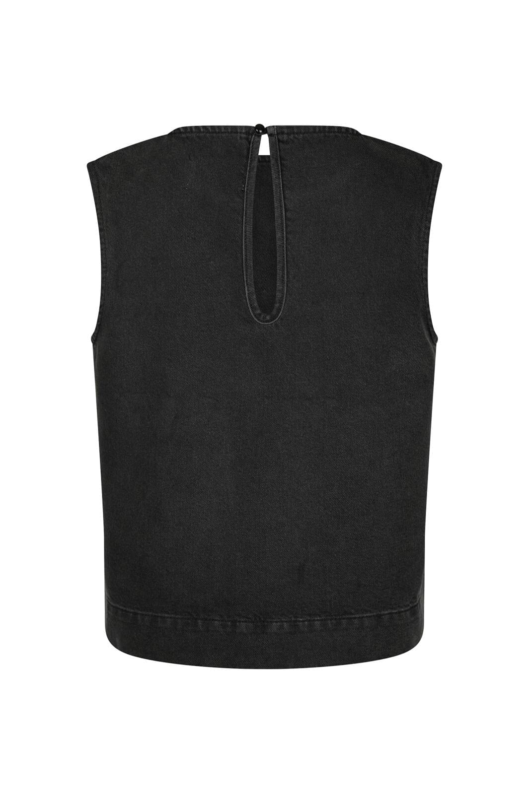 Neo Noir - Rissa Bedazzled Denim Top 164461 - 100 - Black