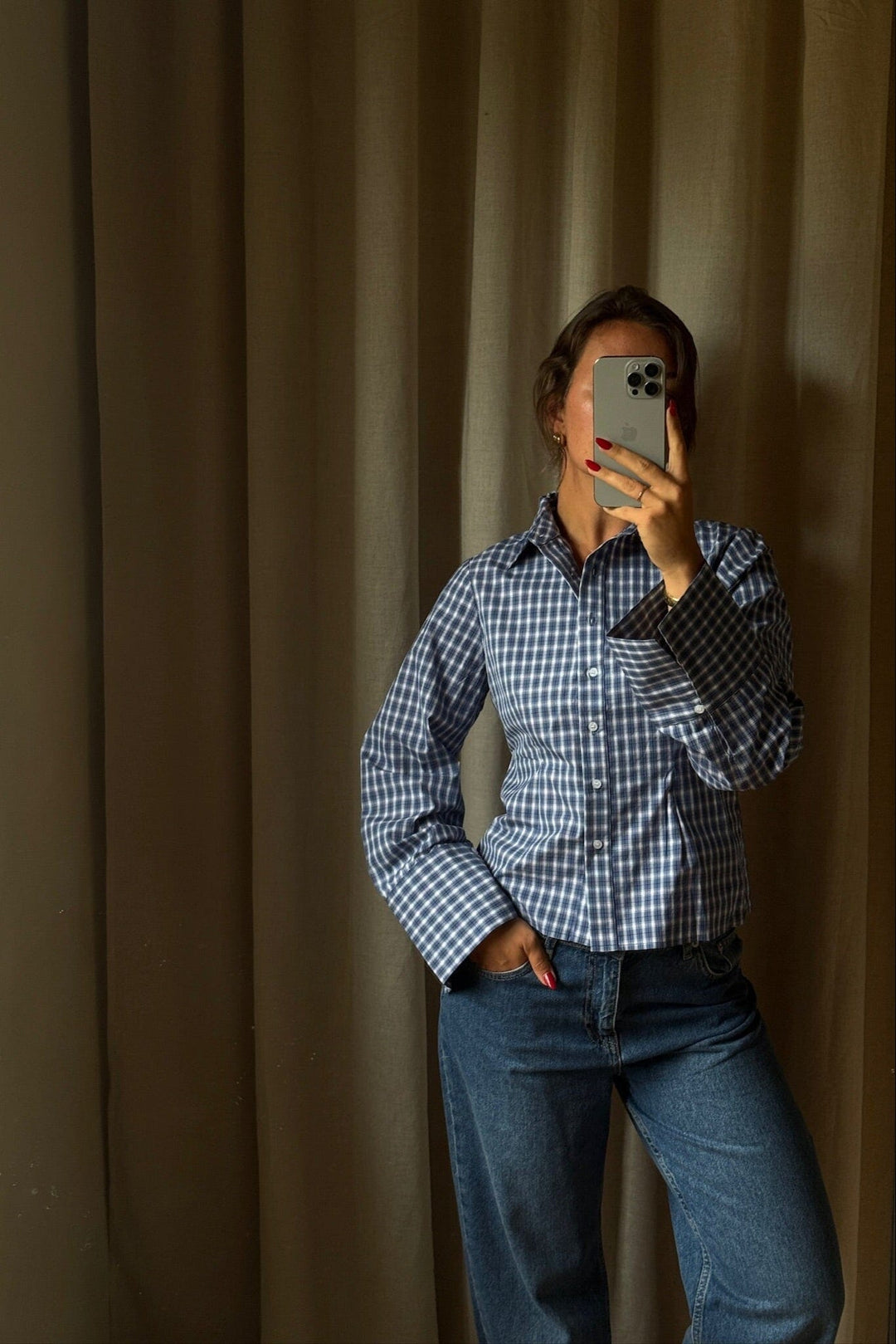 Neo Noir - Rosa Check Shirt 165895 - 534 - Dark Blue Skjorter