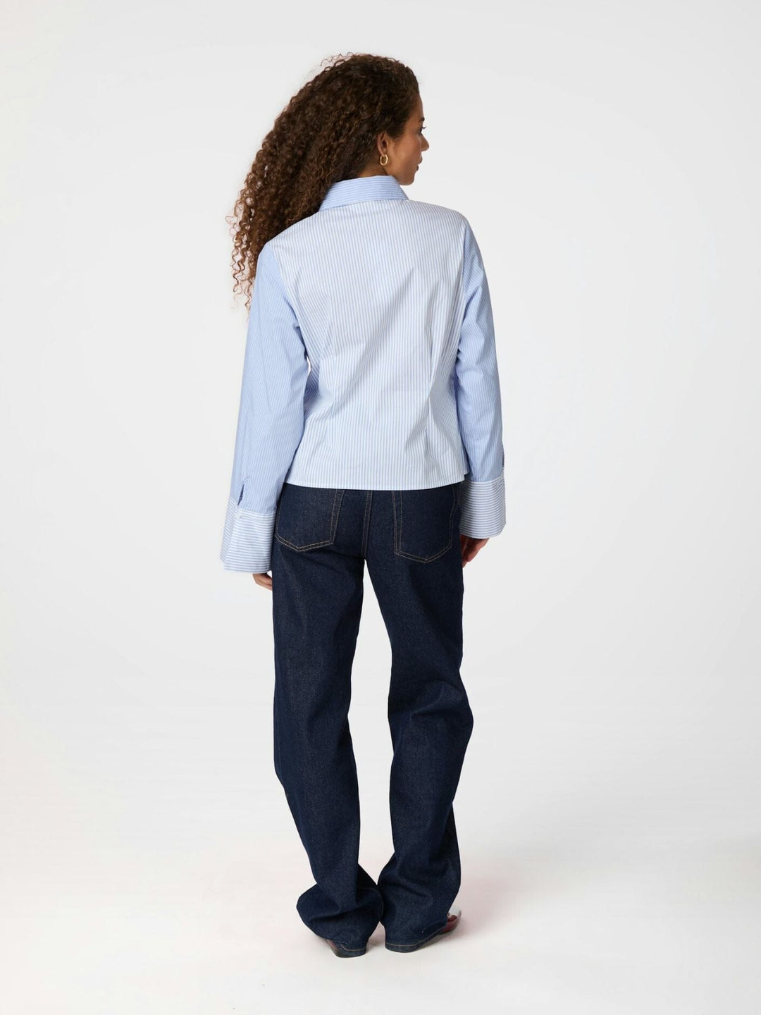 Neo Noir - Rosa Mix Stripe Shirt 164481 - 145 - Light Blue Skjorter