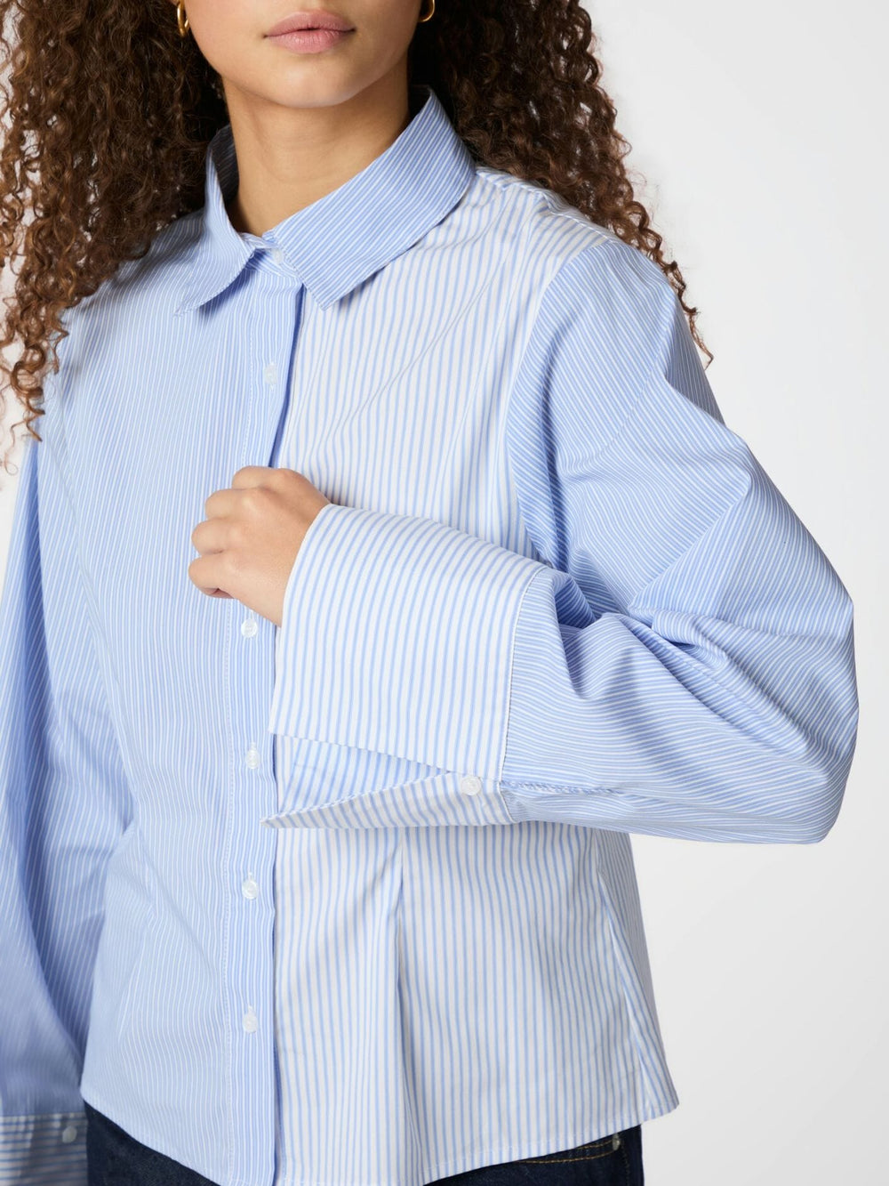 Neo Noir - Rosa Mix Stripe Shirt 164481 - 145 - Light Blue Skjorter