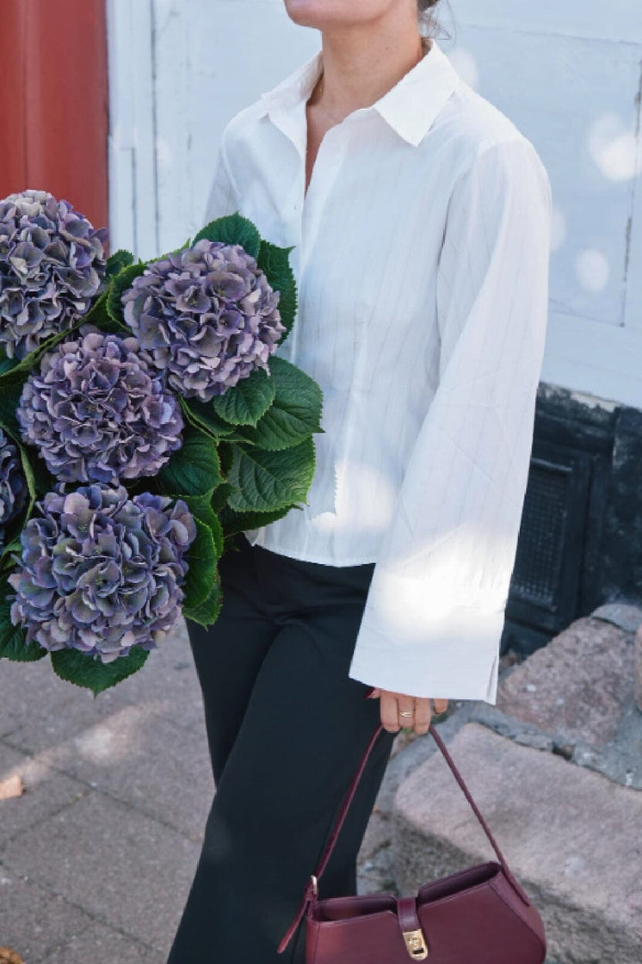 Neo Noir - Rosa Solid Shirt - White Skjorter