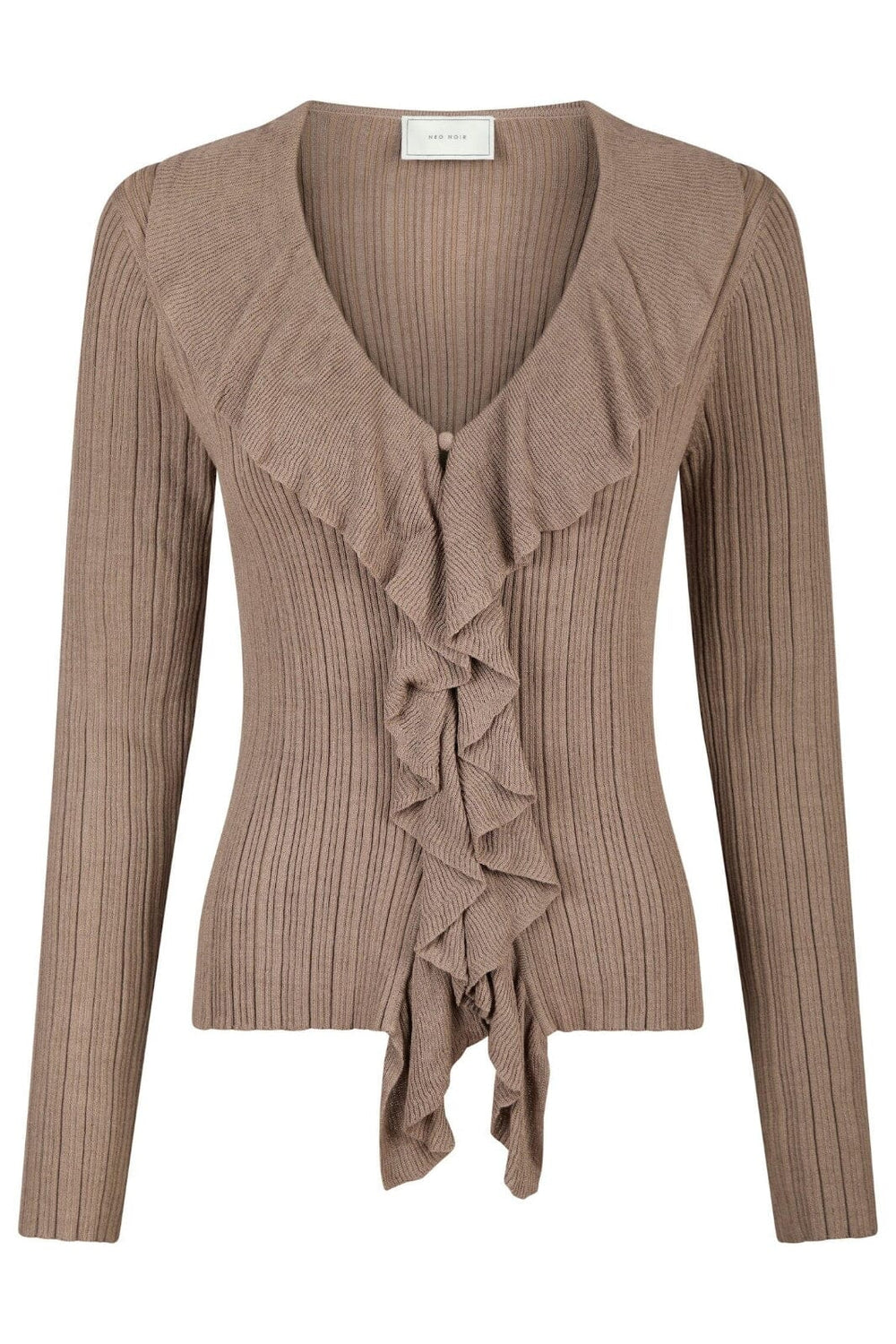 Neo Noir - Sahni Knit Blouse 162831 - Taupe Bluser