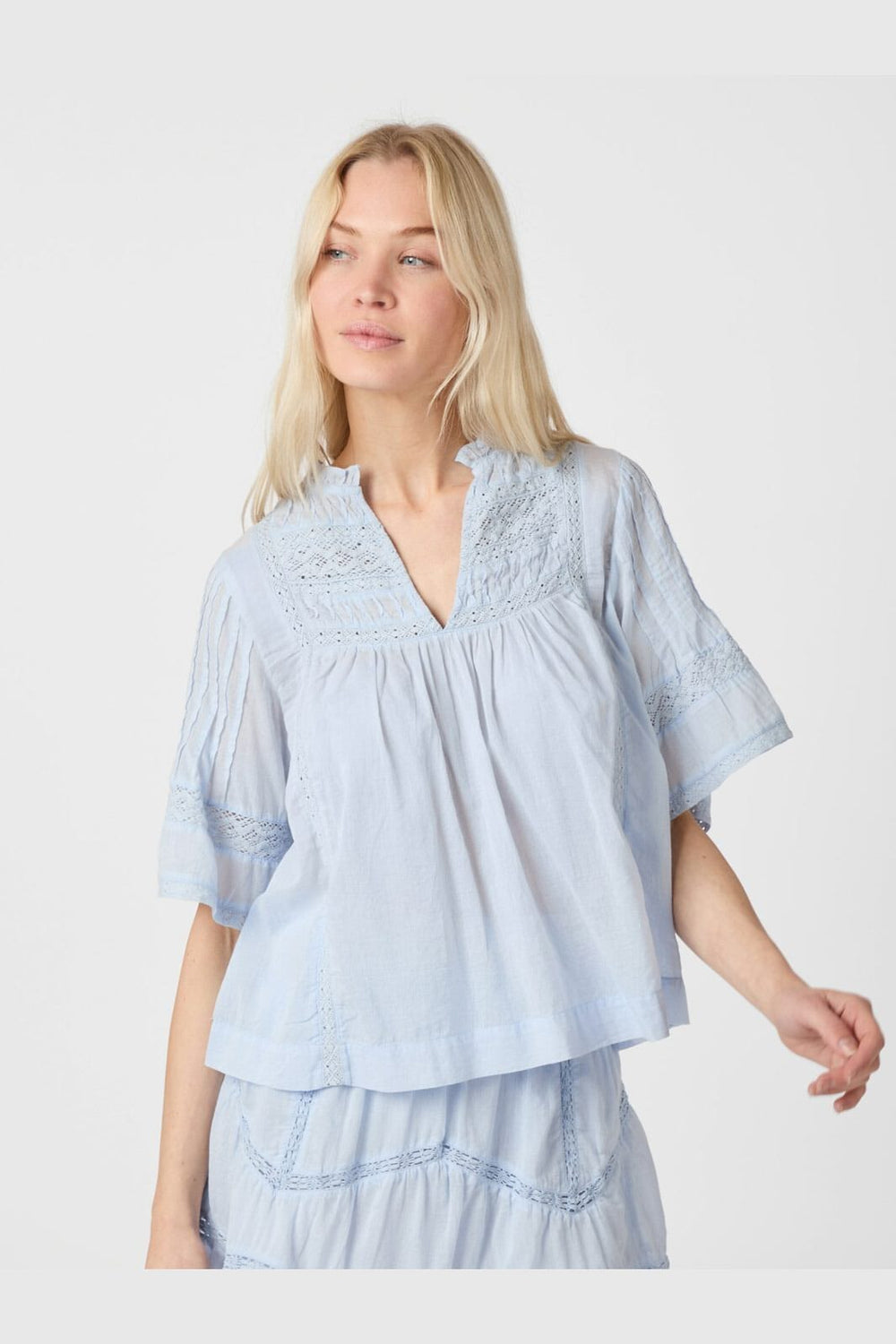 Neo Noir - Siama S Voile Blouse 164703 - 145 - Light Blue