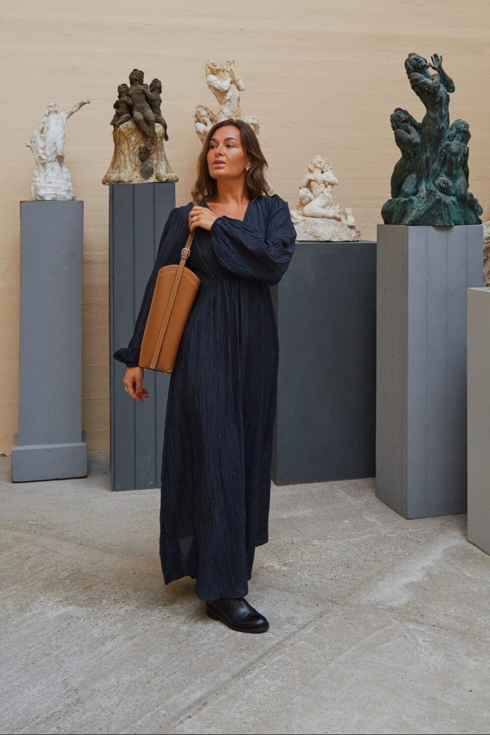 Neo Noir - Silfi Crepe Dress 166670 - 141 - Navy Kjoler