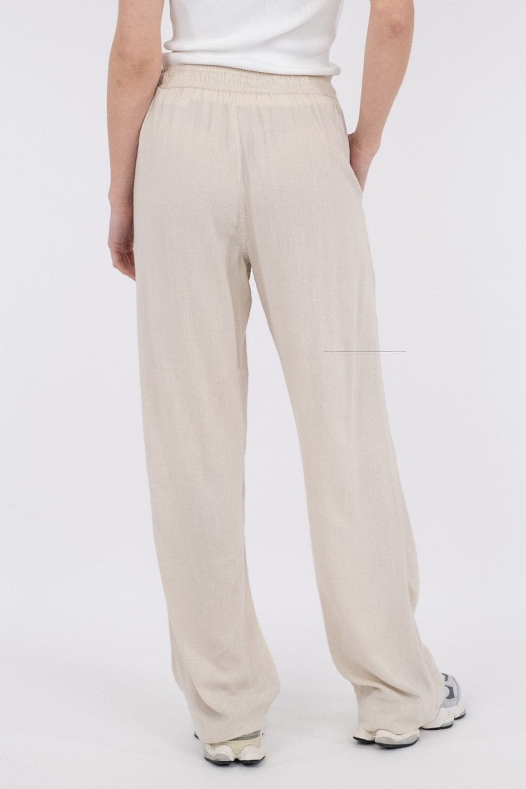 Neo Noir - Sonar Drapy Linen Pants - Natural Bukser