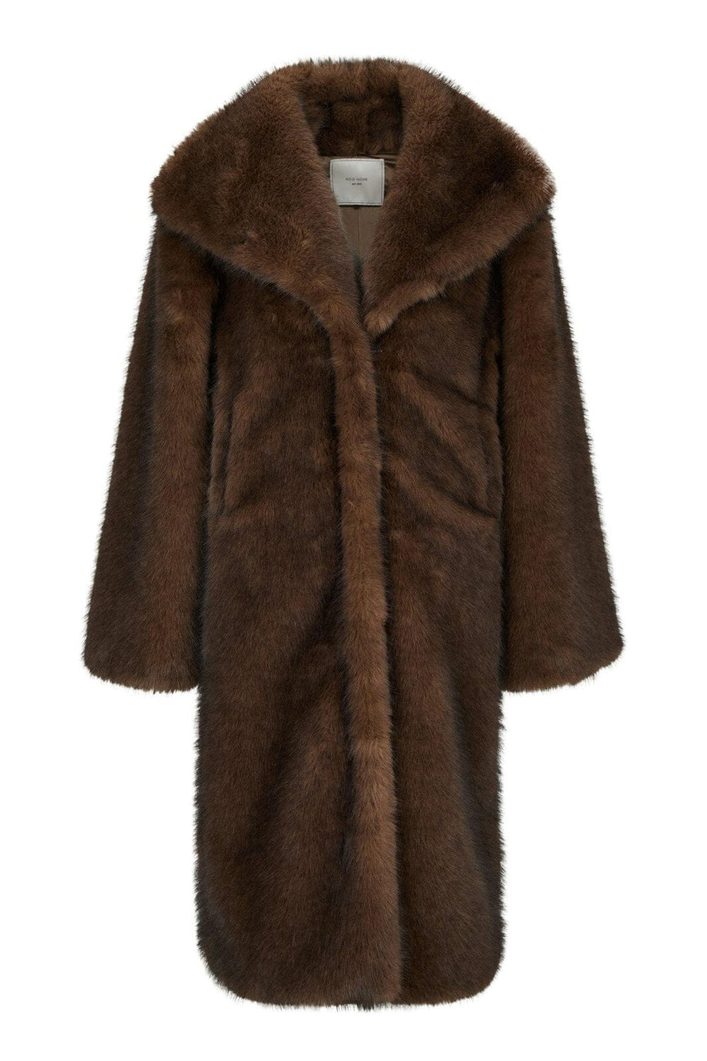 Neo Noir - Stephanie Faux Fur Long Jacket 165375 - 210 - Brown