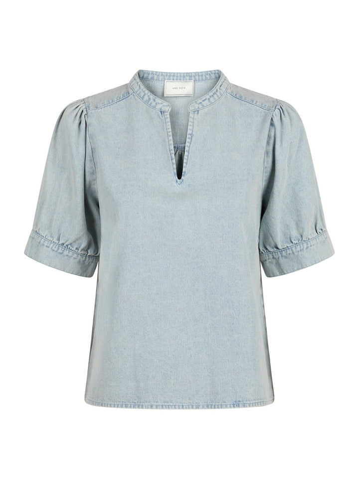 Neo Noir - Talja Denim Blouse - Stonewash Bluser