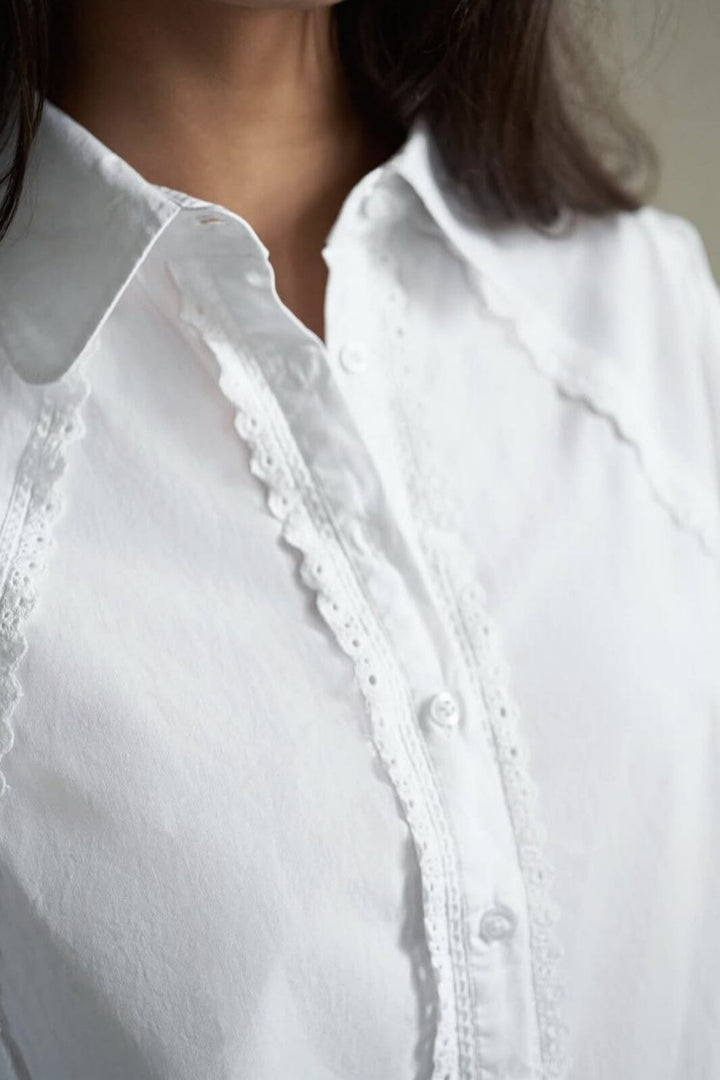 Neo Noir - Tilly C Poplin Shirt 163534 - 120 - White Skjorter