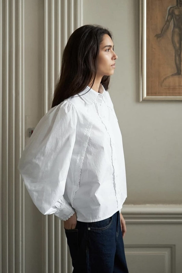 Neo Noir - Tilly C Poplin Shirt 163534 - 120 - White Skjorter
