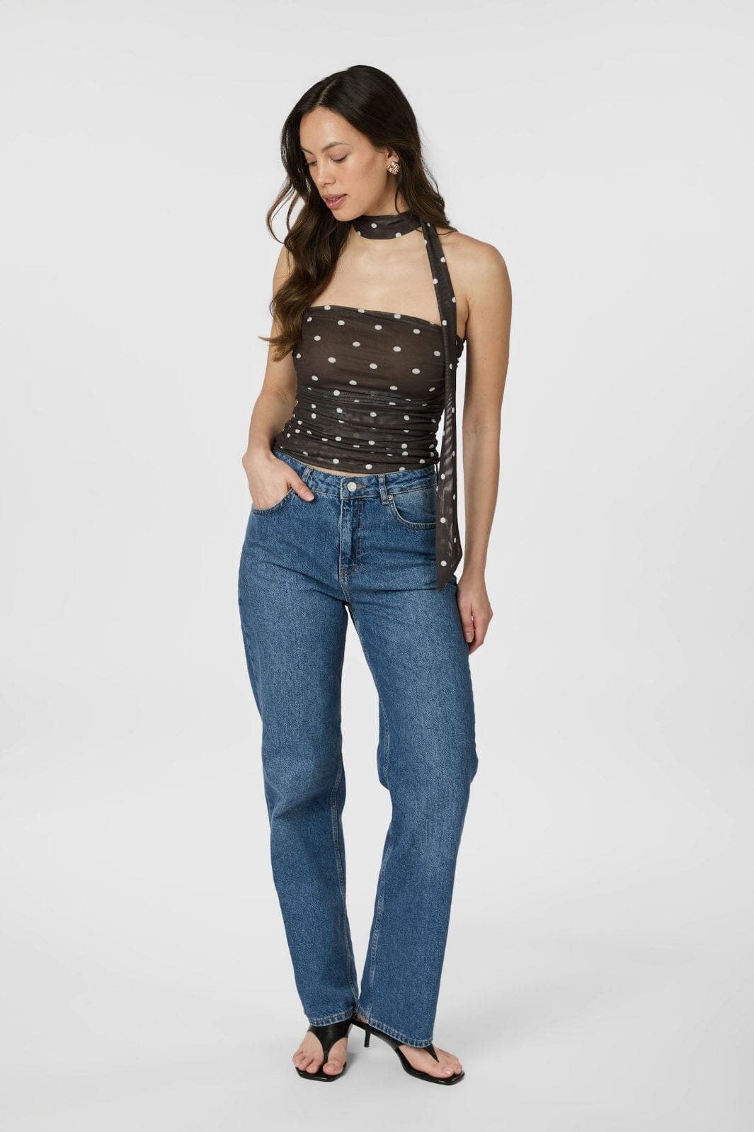 Neo Noir - Torinti Mesh Dot Top 165892 - 210 - Brown