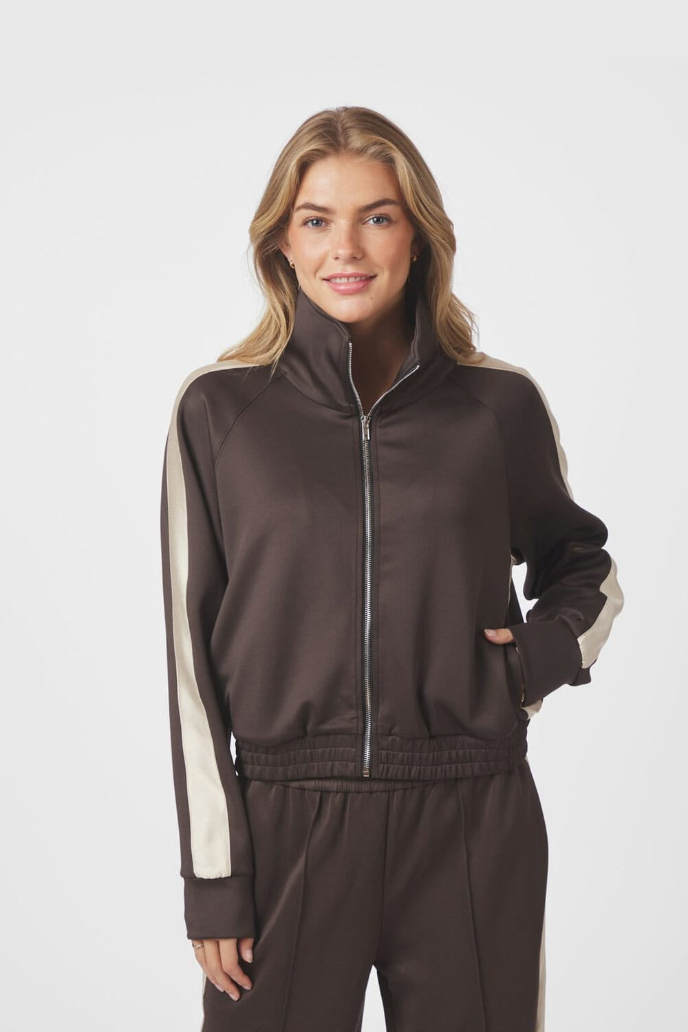 Neo Noir - Vera Track Suit Blouse 164247 - 676 - Dark Brown