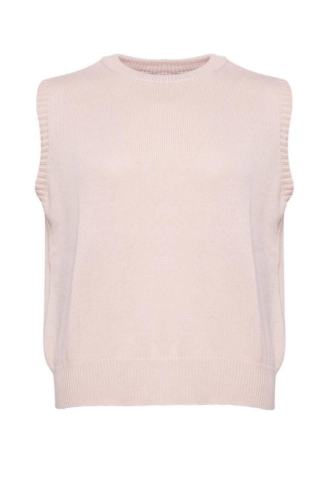Noella - Alie Knit Vest Cotton - Rose Veste