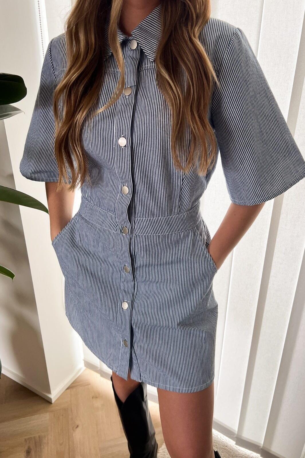 Noella - Benita Dress - Light Blue Kjoler