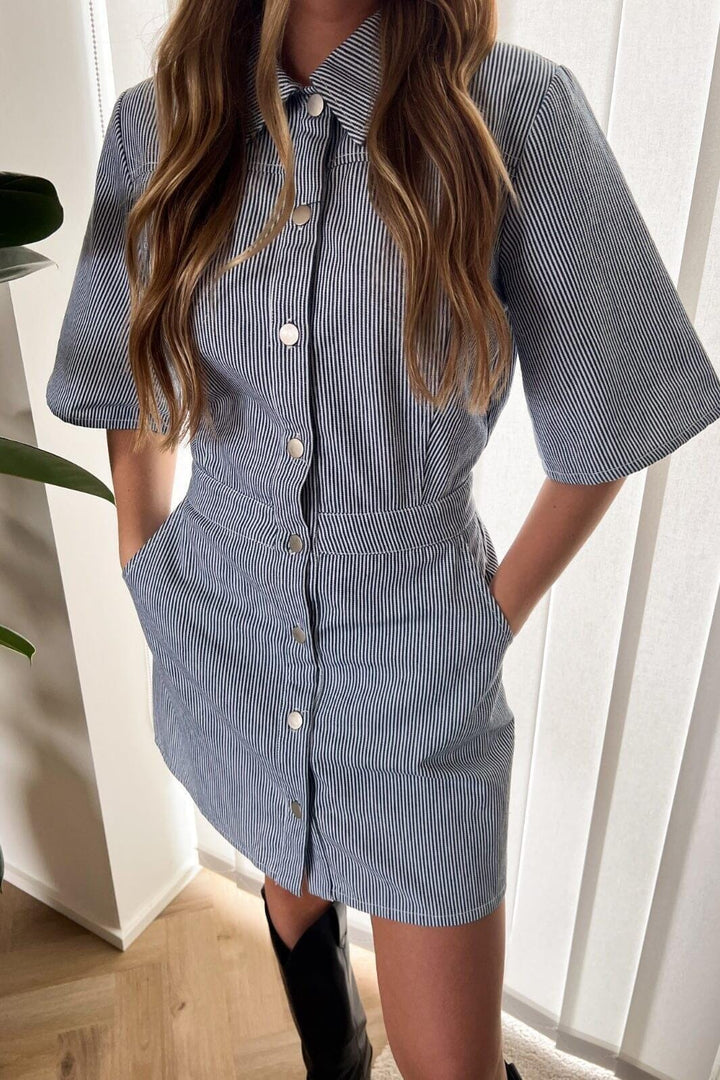 Noella - Benita Dress - Light Blue Kjoler