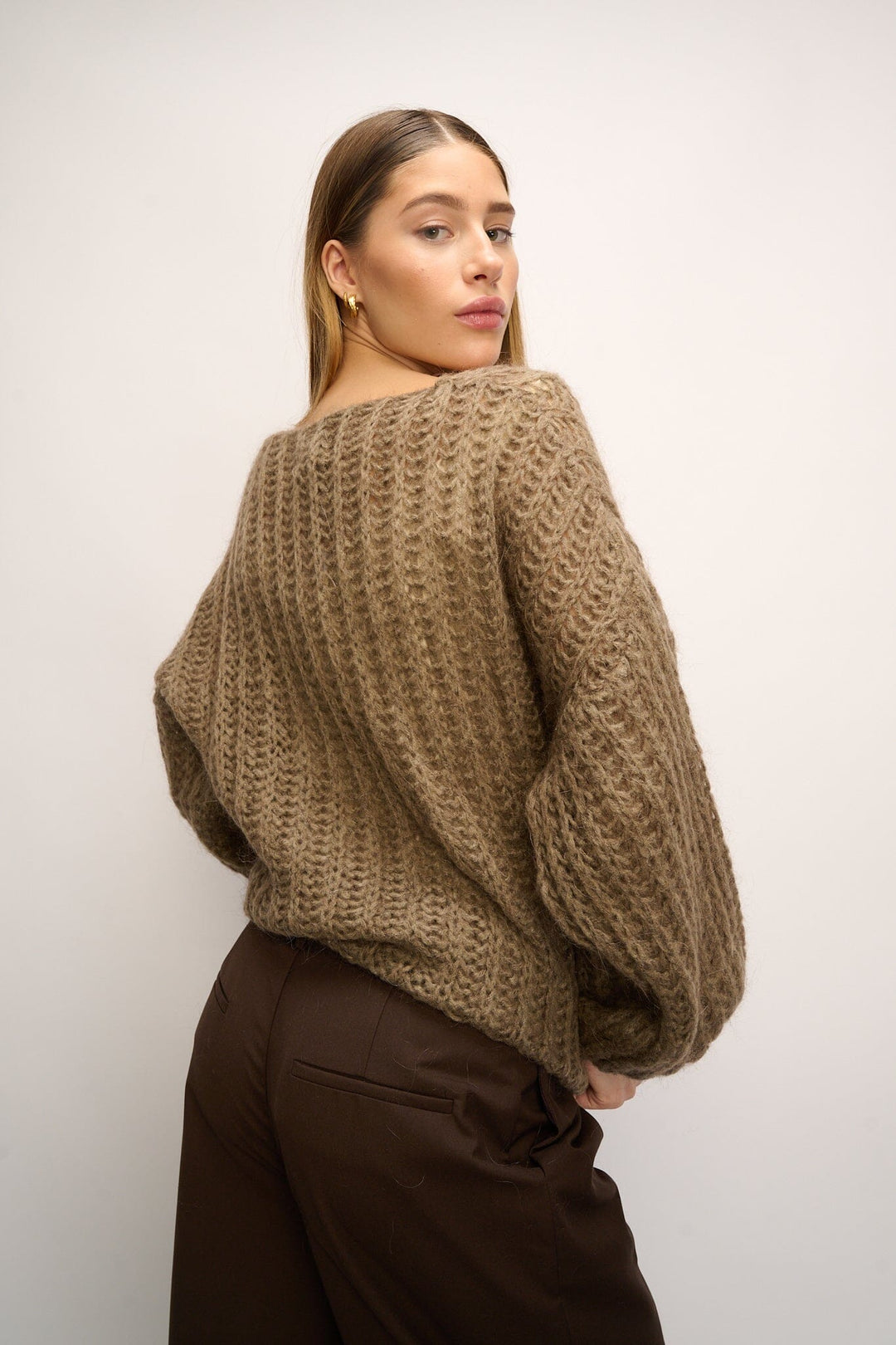 Noella - Joseph Knit Sweater - 143 Brown Strikbluser