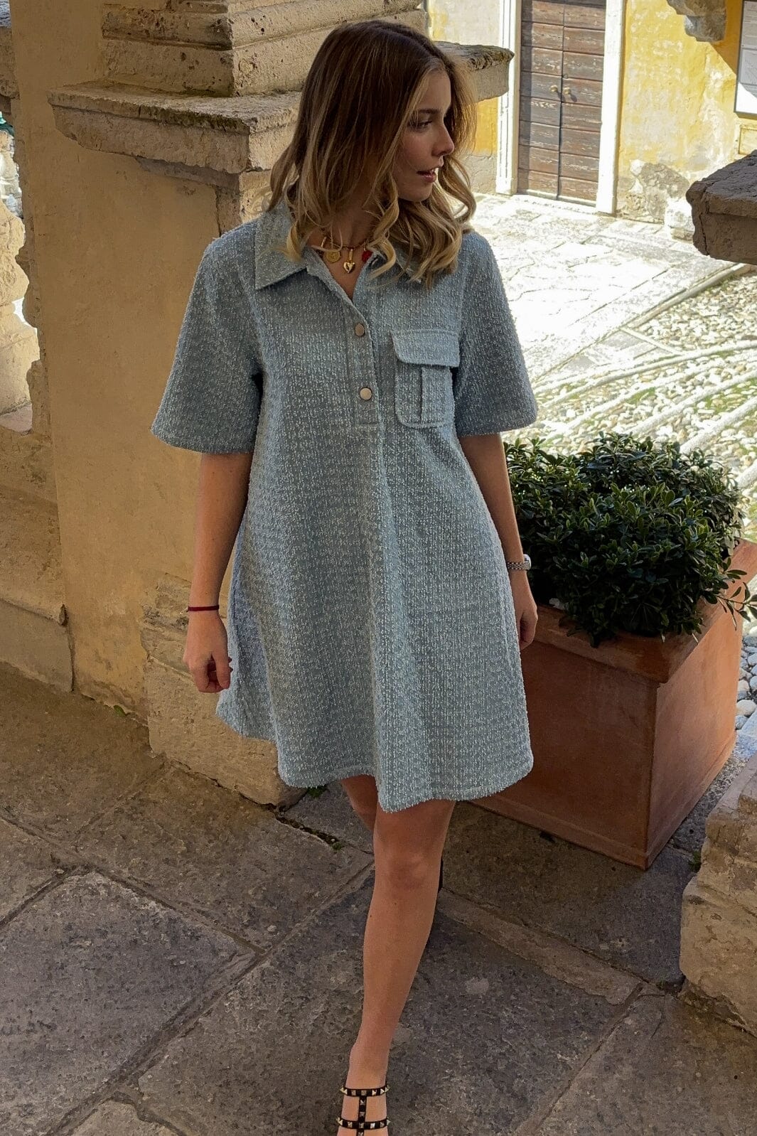 Noella - Jozie Dress 13400002 - 1235 Light Blue Wash Kjoler