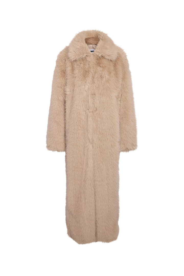 Noisy May - Nmevie Fur X-Long Coat - 4926434 Oatmeal