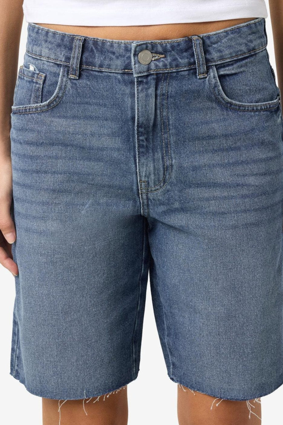 Noisy May - Nmholla Nw Loose Shorts Az426Mb - 4723673 Medium Blue Denim