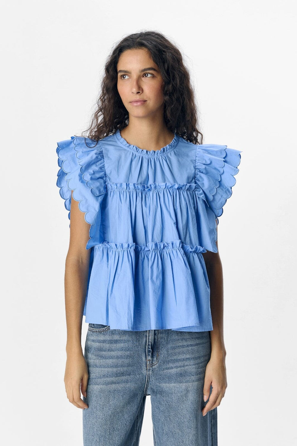 Object - Objhope S/L Top - 4777470 Cornflower Blue Toppe