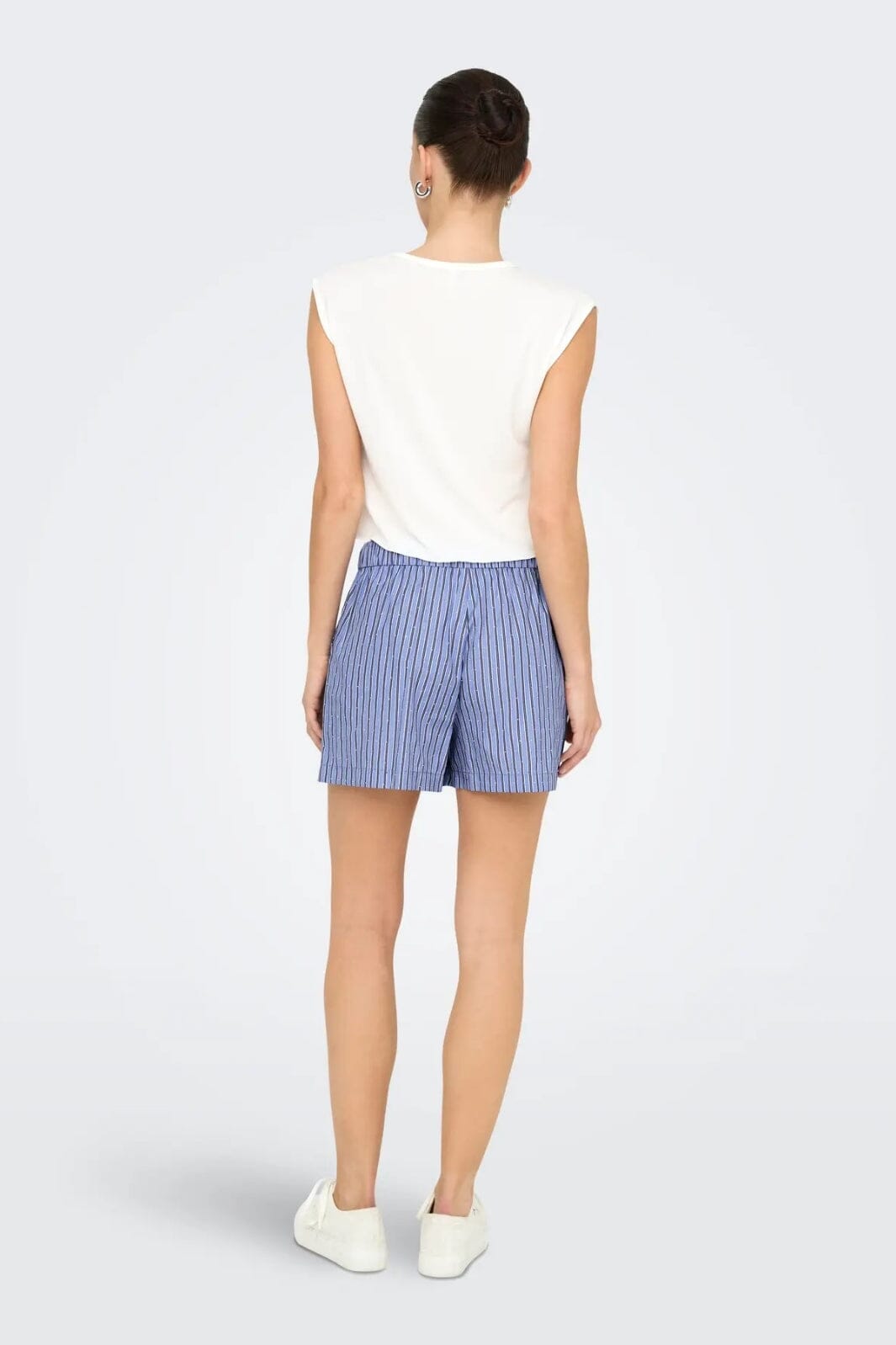 Only - Onlalva Rhine Pull-Up Shorts - 4780414 Persian Jewel W. Stripes