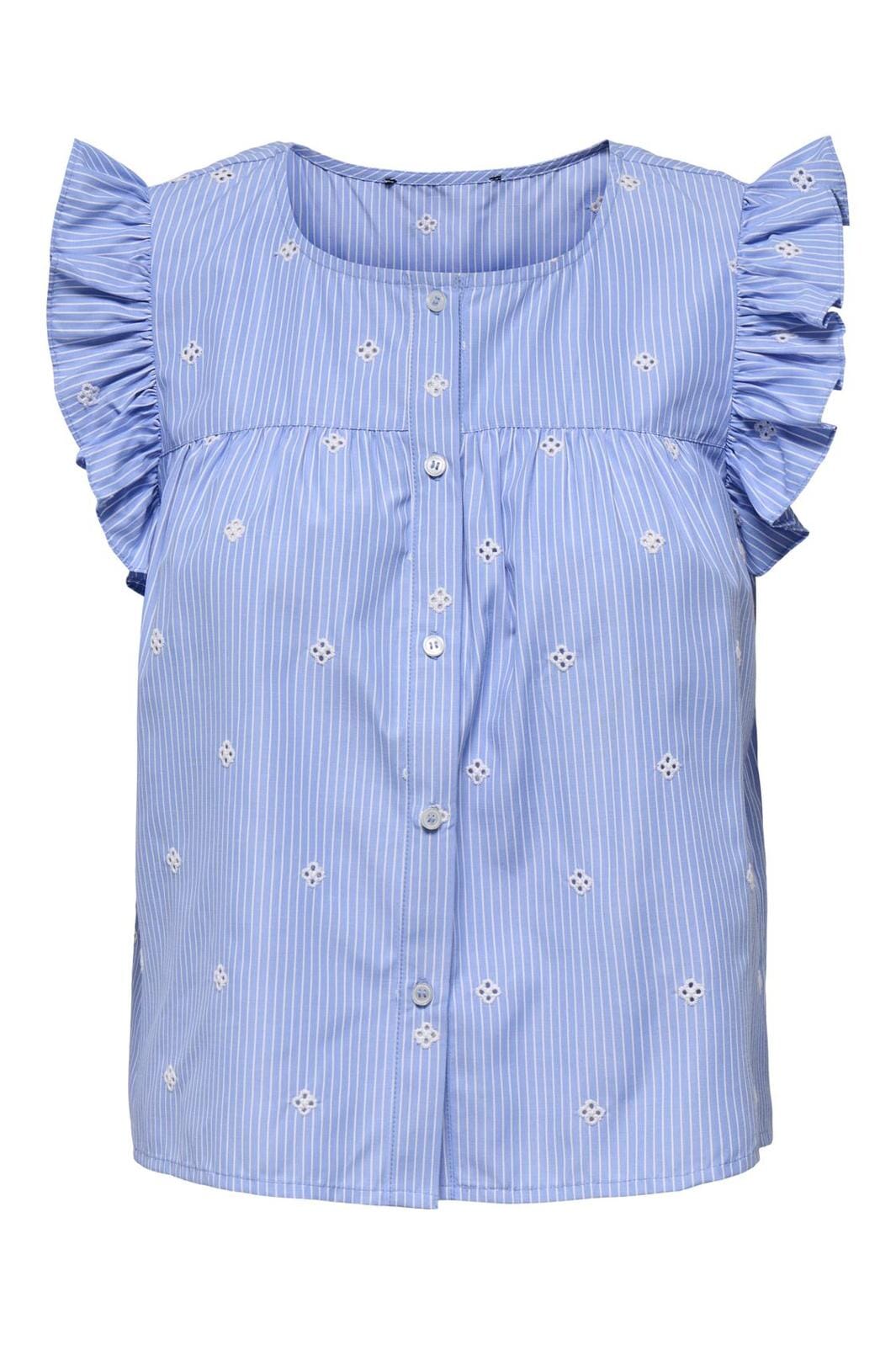 Only - Onlamanda Sl Emb Top 15341412 - 4679853 - Coronet Blue White