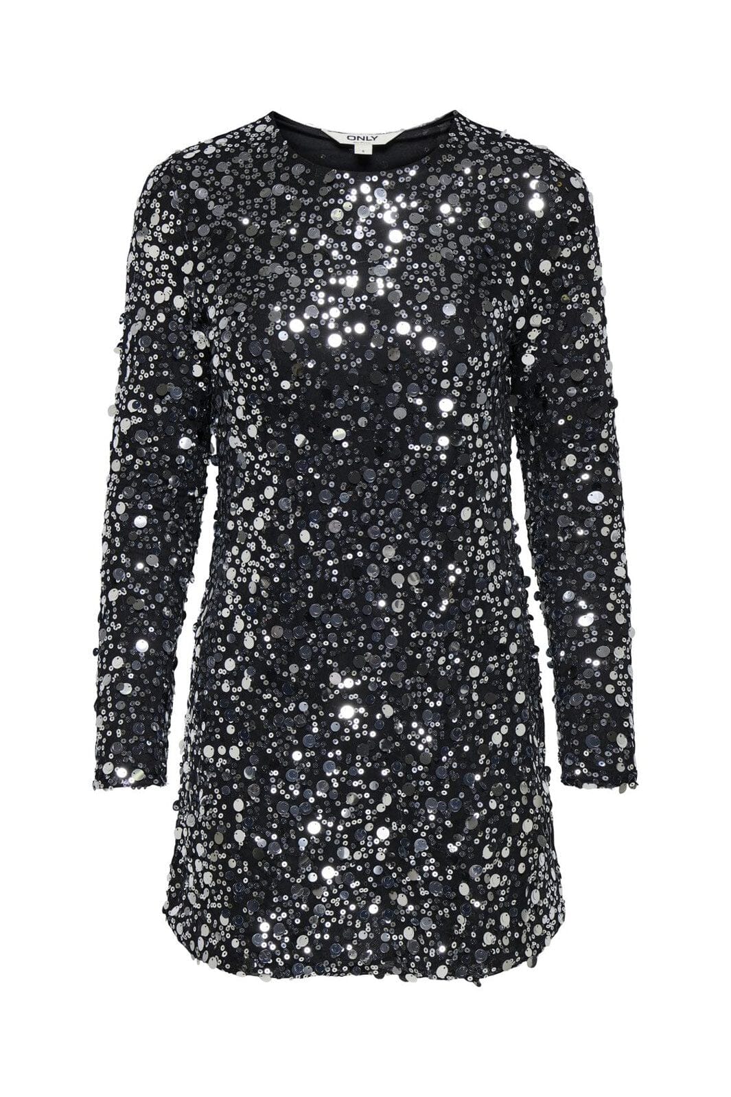 Only - Onlanika Catina Ls Sequins Dress - 4866552 Silver