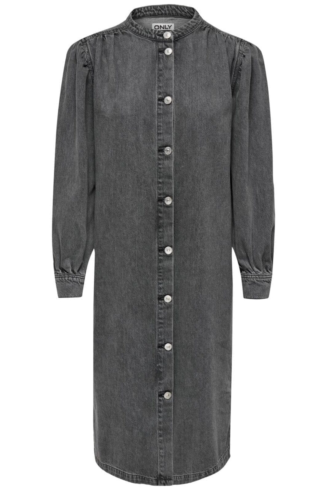 Only - Onlbeate L/S Midi Dress - 4692192 Medium Grey Denim Kjoler